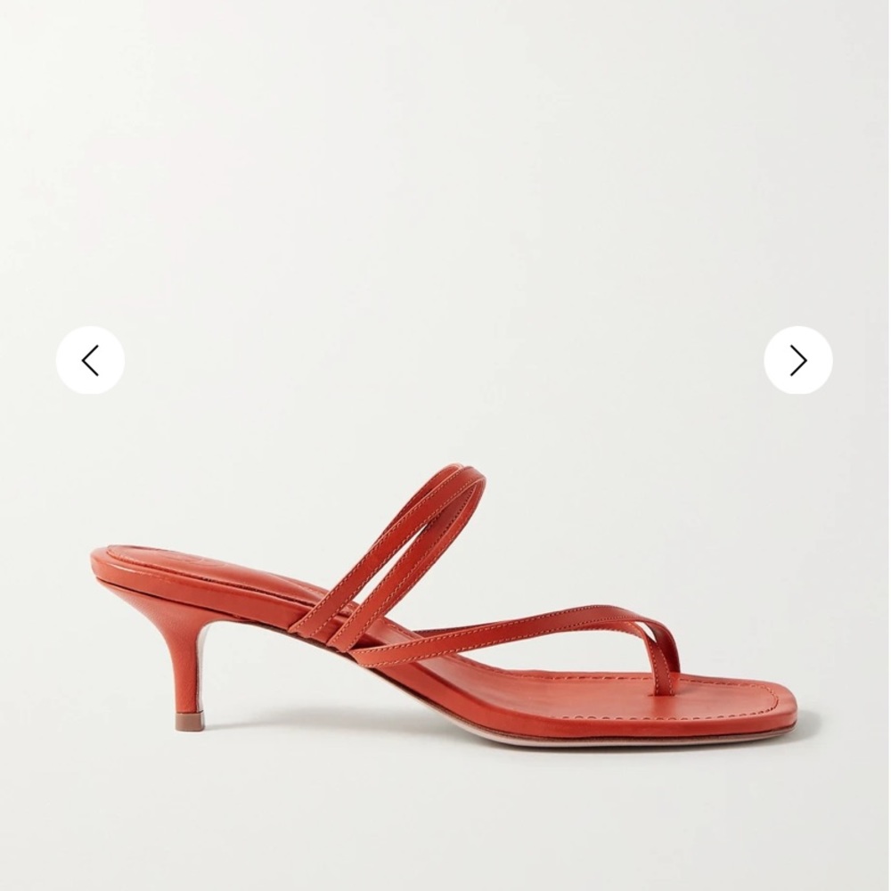 never worn, original box Porte & Paire sandals.